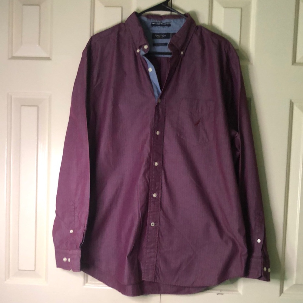 Men's Purple Button-Down Shirt